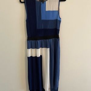 BCBGMazAzria Katherine Dress Pleated Blue